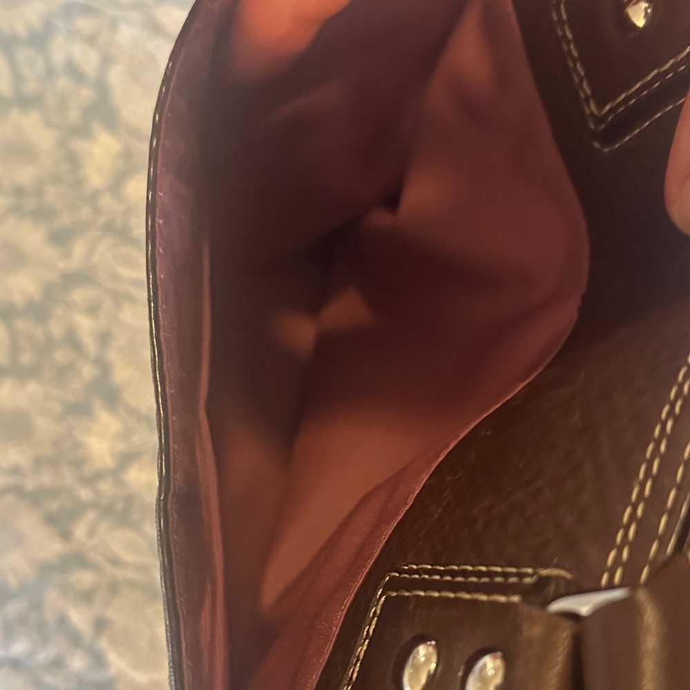 Coach Dark Brown Leather Tote Bag - Picture 11 of 11